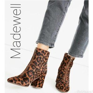 Madewell The Amalia Leopard Zip Up Boot 6.5